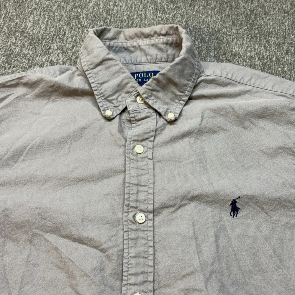 Polo Ralph‎ Lauren Mens Classic Fit Cotton Button Down Shirt Large Khaki